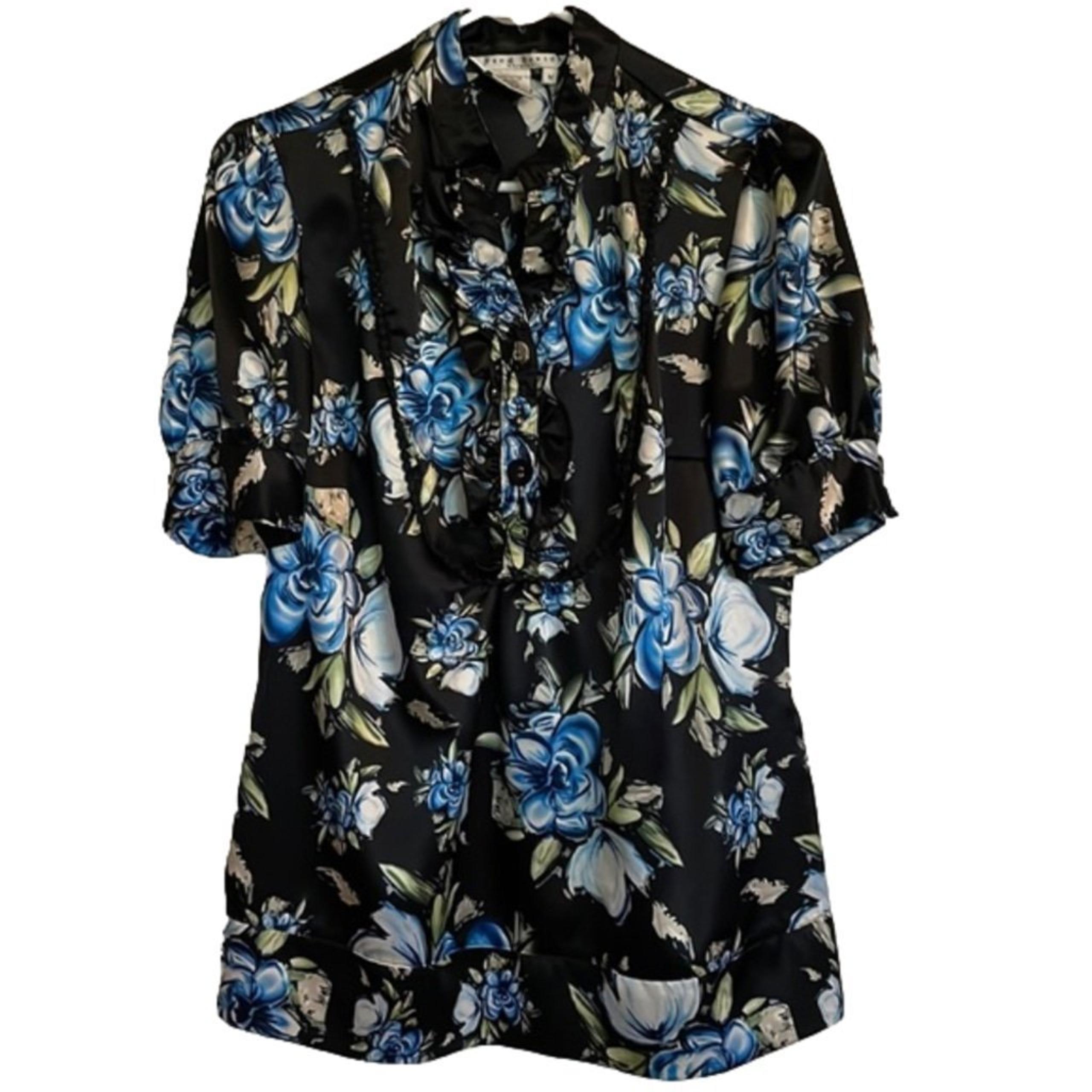 FRED DAVID Half Button Down SS Blouse
