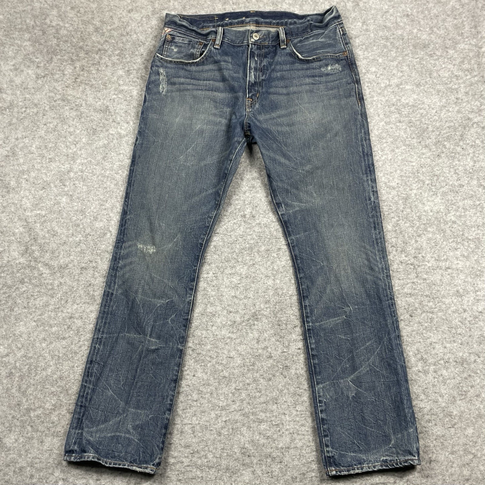 Ralph Lauren Denim & Supply Bootcut Jeans Mens 34x32 American Flag Distressed