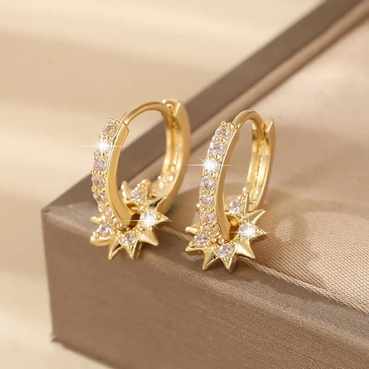 14K Gold Womens Hanging Drop 2ct Diamond Earrings Ladies 14 Karat Silver Jewelry