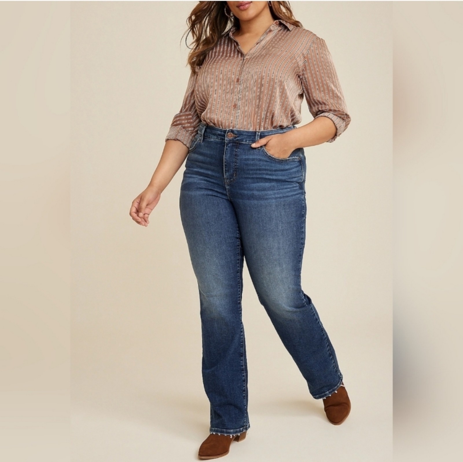 NWT Maurices Plus Size Everflex™ Curvy High Rise Slim Boot Jean - 22W