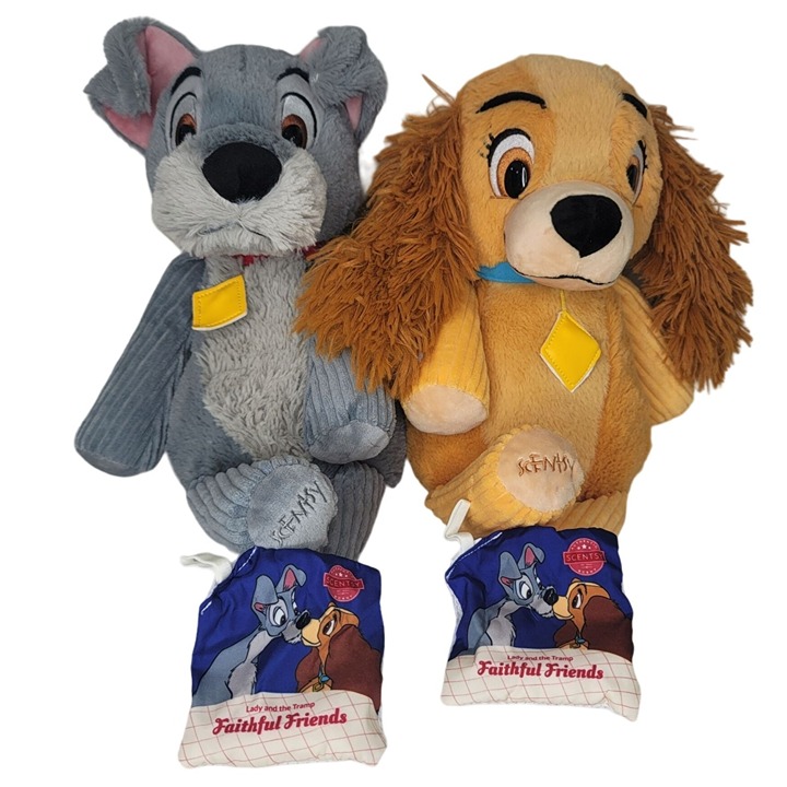 Scentsy Buddy Disney Lady and the Tramp TRAMP & LADY Plush (2 Scent Packs)