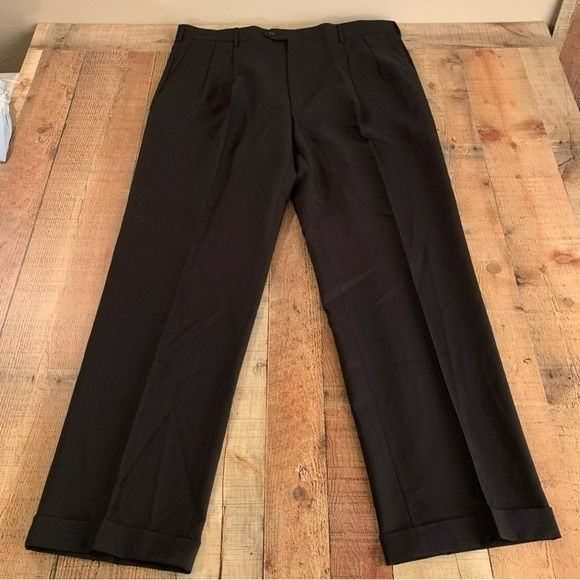 Jos. A. Bank black traveler wool trouser dress pants men’s 42 waist long