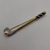 Vintage Signed Swarovski Gold Tone Enamel Crystal Golf Club Bar Brooch Pin