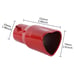 Brand New Red Heart Shaped Stainless Steel Car Exhaust Pipe Muffler Tip Trim