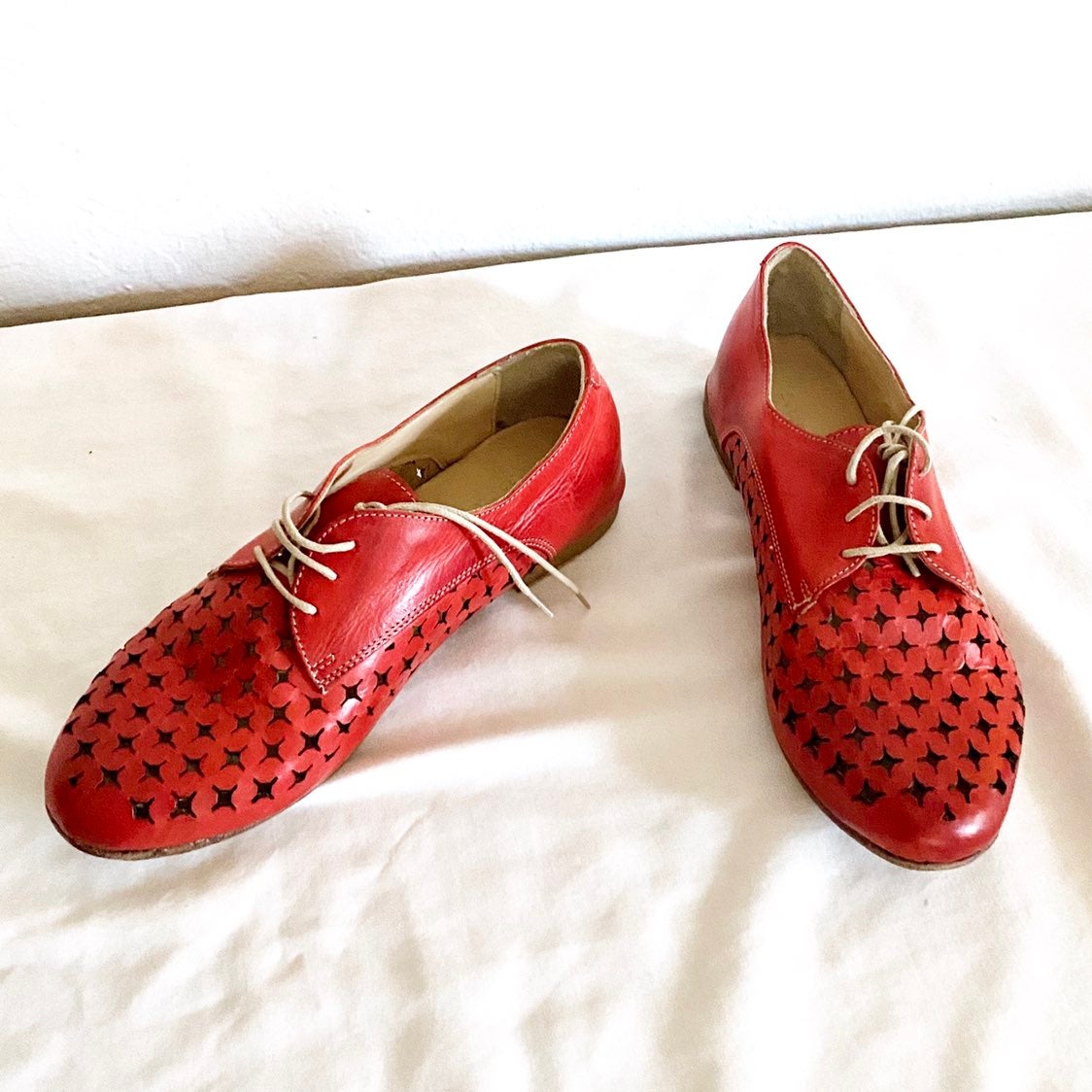 Kudeta shoes red leather oxford shoes 36