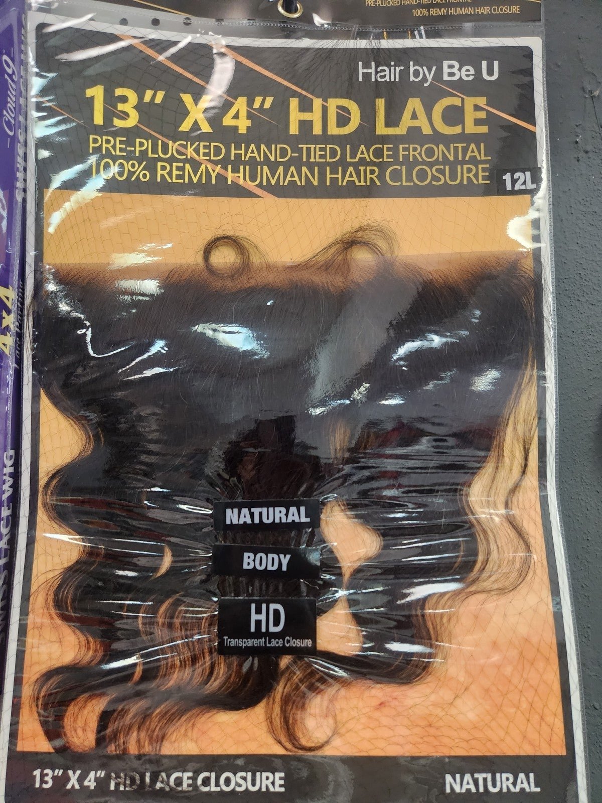 12in Body Wave 13X4 HD LACE CLOSURE - Human Hair Frontal Closure
