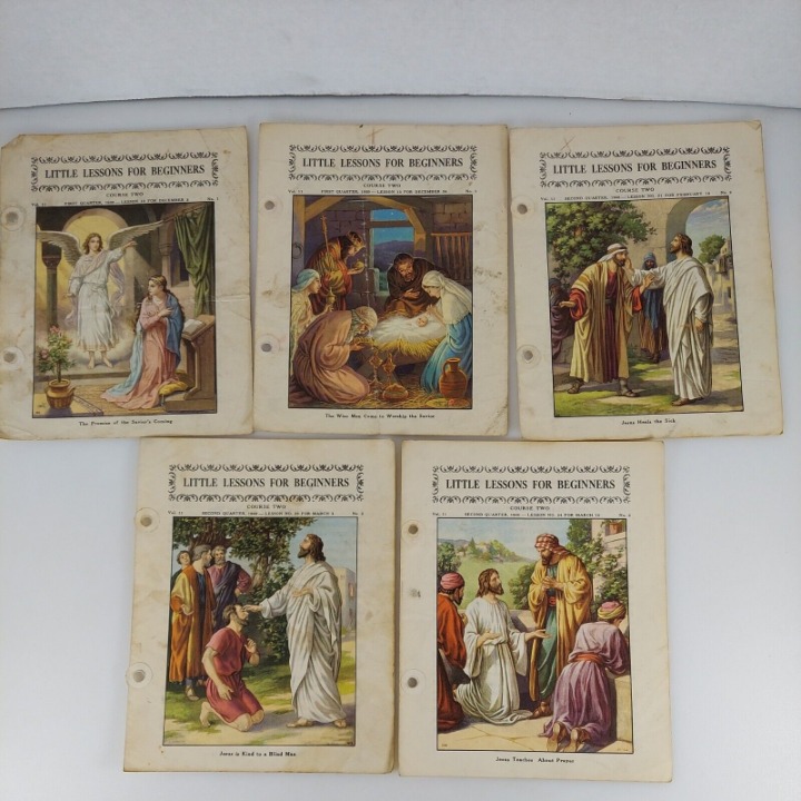 cost-effective Little Lessons Booklets Lesson Bible Children's 1940 1939 5 of Lot Beginners for Vintage & collectibles cost-effective Little Lessons Booklets Lesson Bible Children's 1940 1939 5 of Lot Beginners for Vintage & collectibles