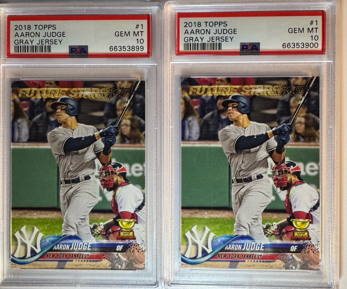 2018 TOPPS #1 AARON JUDGE PSA 10 LOT