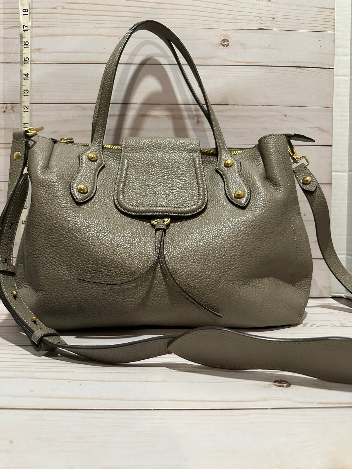 Annabel Ingall Leather Purse Camila Convertible Hobo Tote