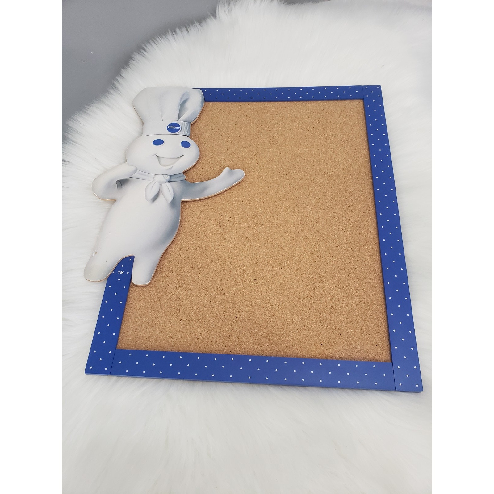 Vintage Pillsbury Doughboy Cork Bulletin Board Dough Boy Sign Display Kitchen