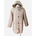 Tommy Hilfiger Women L Mid Length Hooded Beige Canvas Windbreaker Jacket