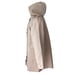 Tommy Hilfiger Women L Mid Length Hooded Beige Canvas Windbreaker Jacket