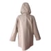 Tommy Hilfiger Women L Mid Length Hooded Beige Canvas Windbreaker Jacket