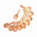 10Pcs Handmade Small Wooden Salt Spoons Mini Sugar Seasoning (True color)