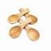 10Pcs Handmade Small Wooden Salt Spoons Mini Sugar Seasoning (True color)