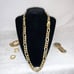 18K Solid Gold Diamond Figaro Chain