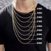 18K Solid Gold Diamond Figaro Chain