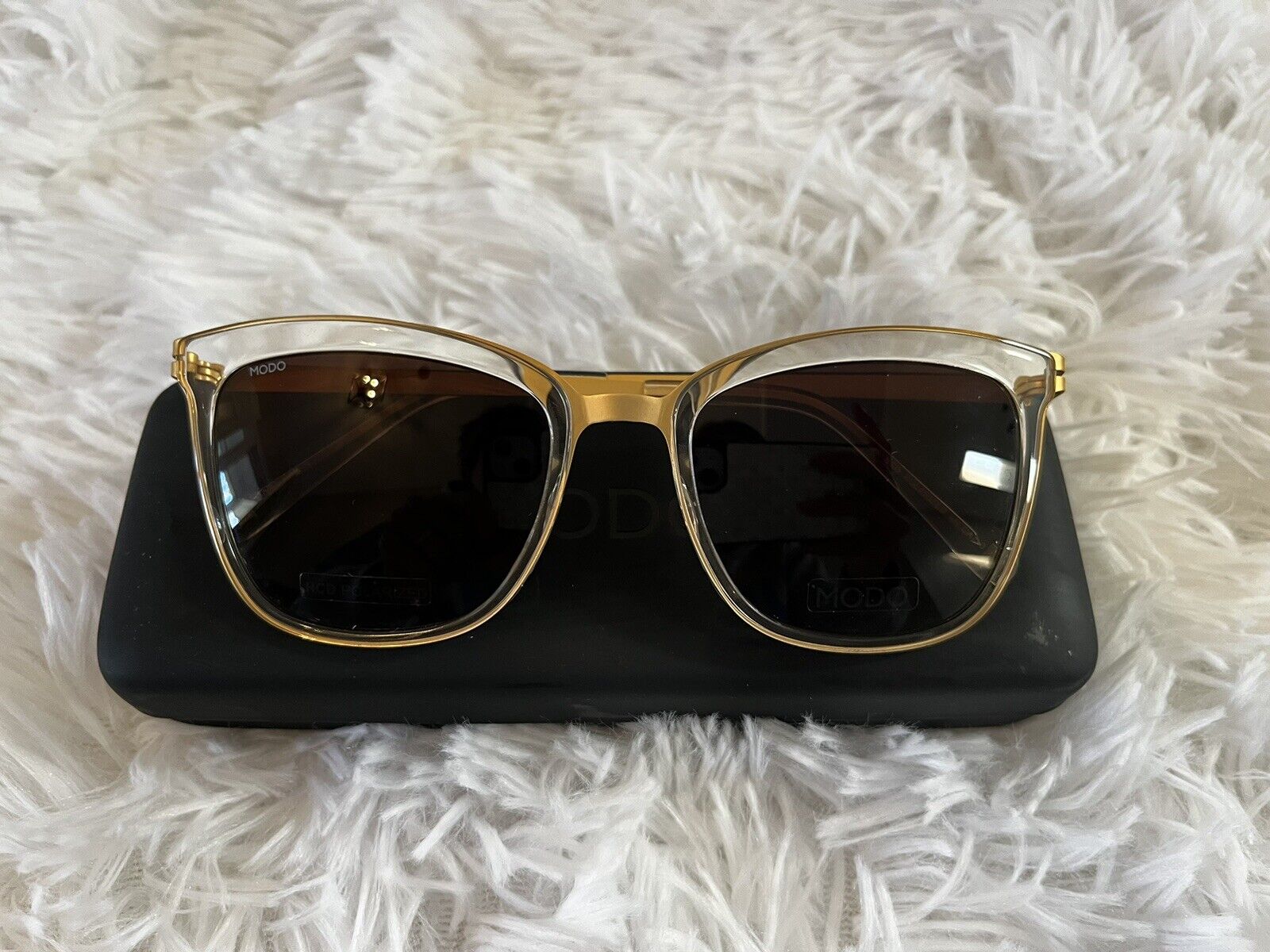 Modo titanium model 450 Crystal Gold sunglasses. New With Stickers
