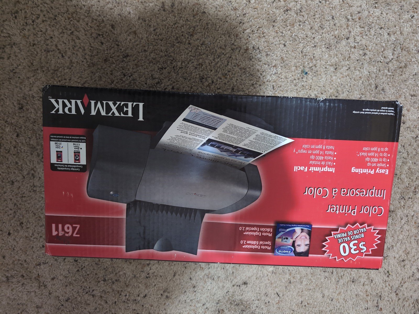 Lexmark printer model z611