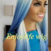 Blue ombre lace front wig