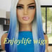 Blue ombre lace front wig