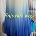 Blue ombre lace front wig