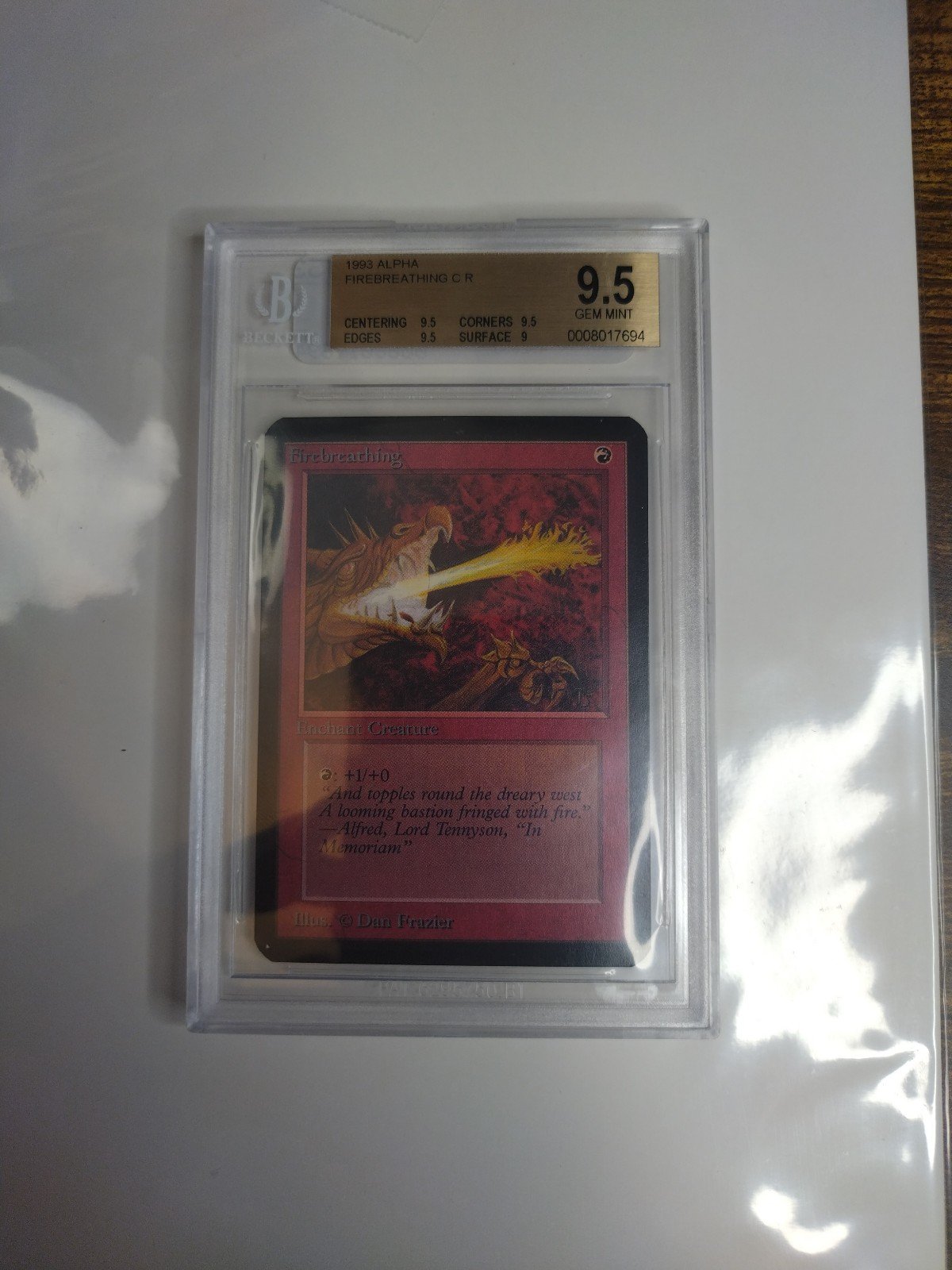Beckett MTG 1993 Alpha Firebreathing 9.5 Gem Mint