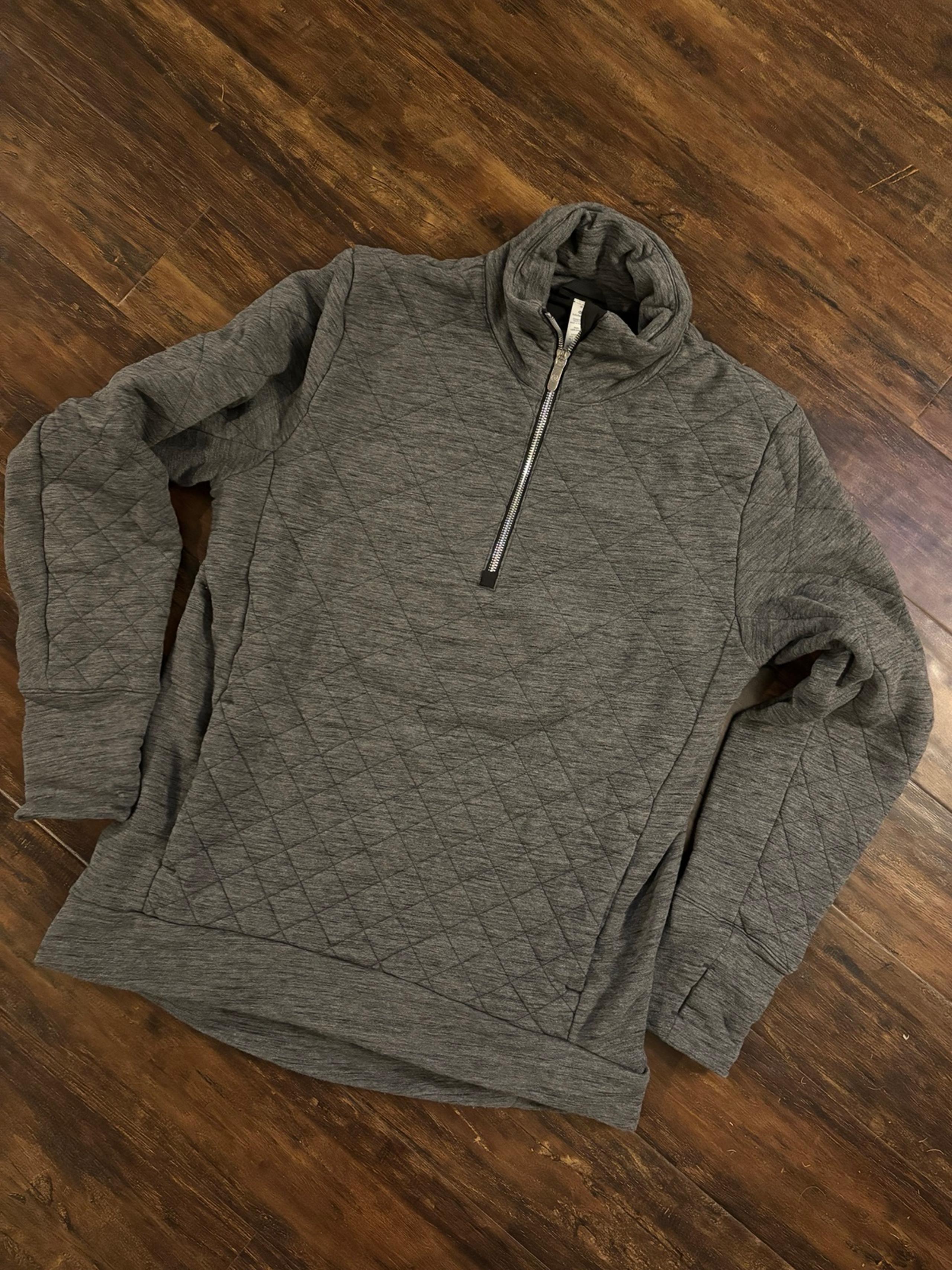 Lululemon Forever Warm Heathered Vapor Grey Quilted Jacket Jogger Zip Up  Sz.8