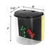 Aquarium Fish Tank 1.2 gal Betta Tank Starter Kit w/ LED Light, Filter, & Pump