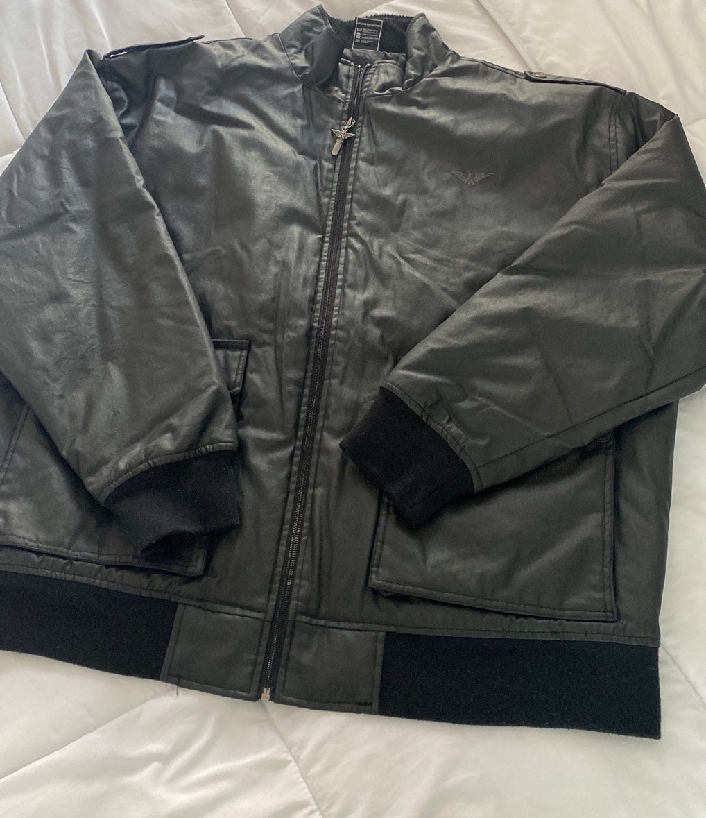 Avirex Black Bomber Flight Jacket Men's Size 3X