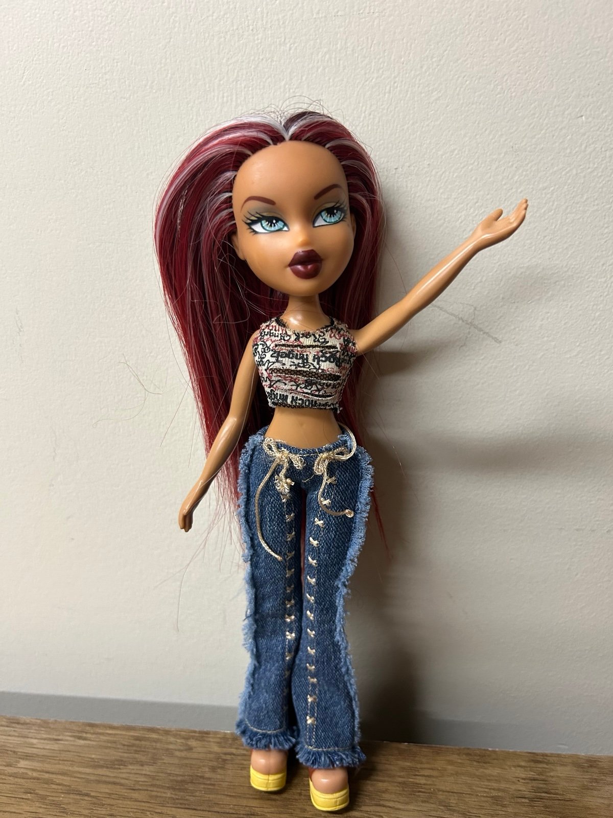 2002 Bratz Strut It Fashion Yasmin Figure Doll OOAK Rerooted Hair