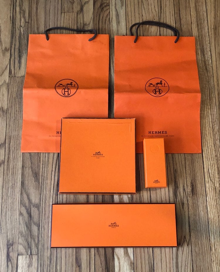 Authentic Hermes Orange bags & boxes
