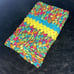 Handmade Lap Afghan Blanket Throw Crochet 40”x 40 Granny Square Neon Fiesta