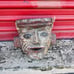 clay antique wall mask