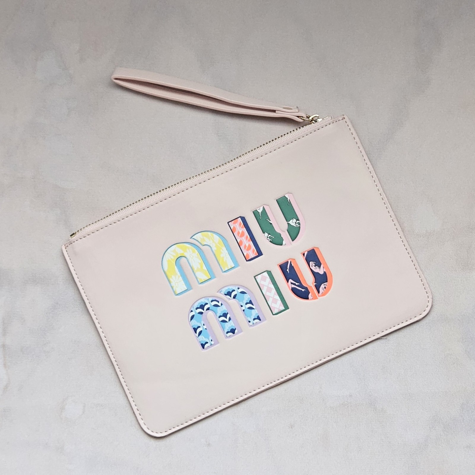 Miu Miu Light Pink Parfume Collection Envelope Wristlet/Clutch; NWB