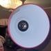 Pink plastic desk goose neck lamp base 17 inches tall Tested Work
