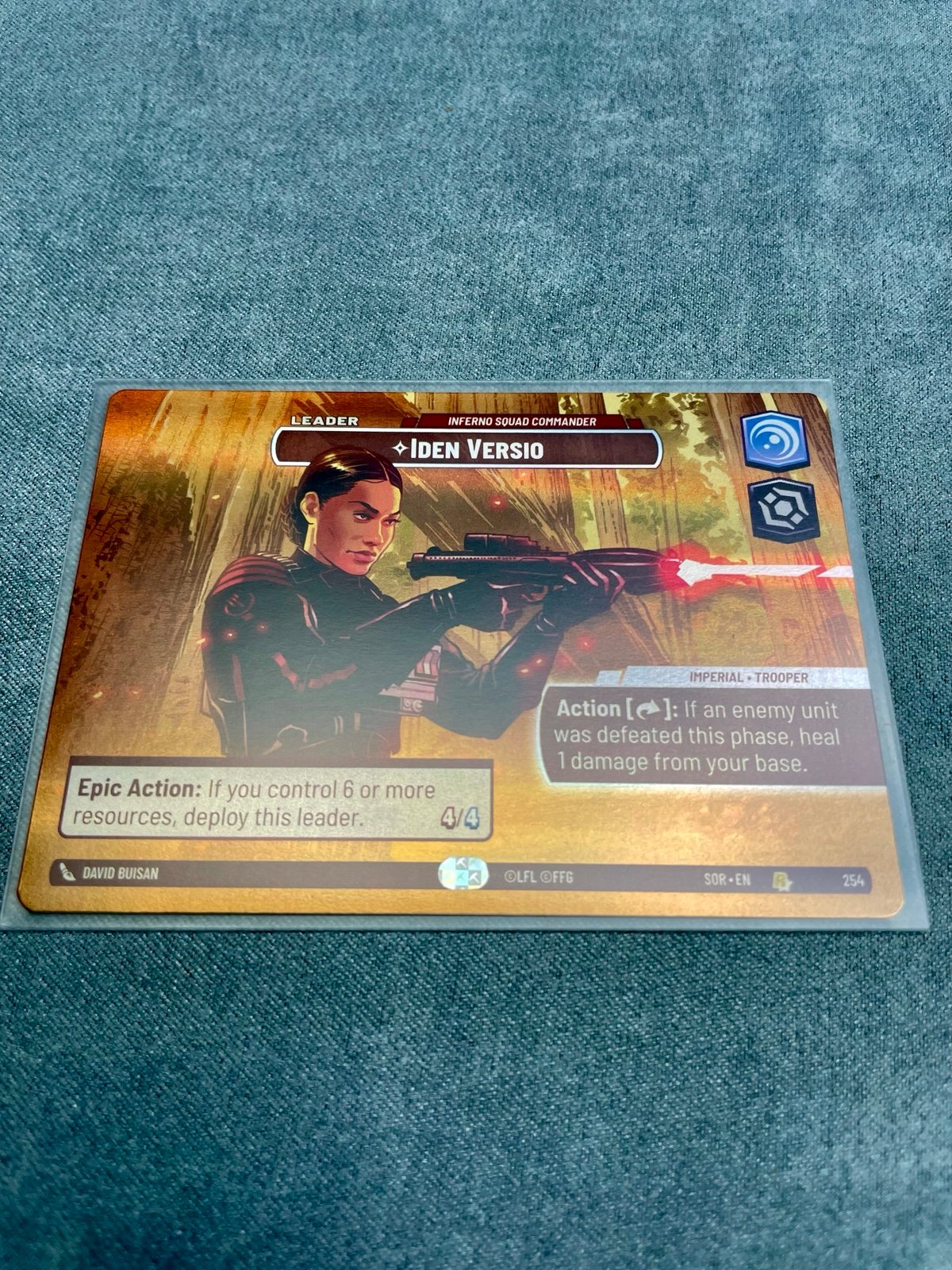 ✨Iden Versio Inferno Squad Commander Showcase 254 Full Art Foil SOR Star Wars #1