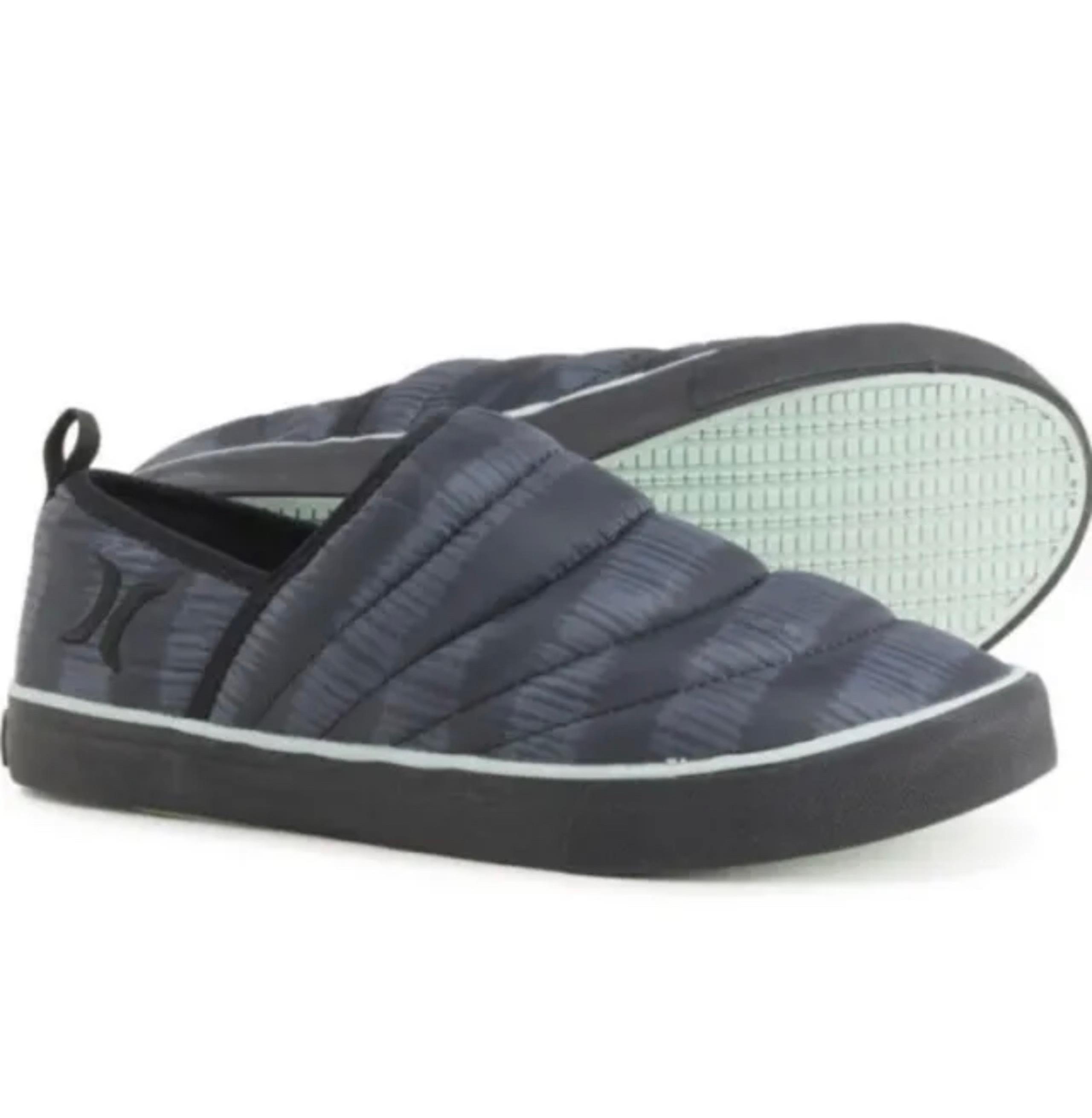 Hurley Mens Puff Chukka Slip On Comfort Shoes  black/plaid Size 8.5
