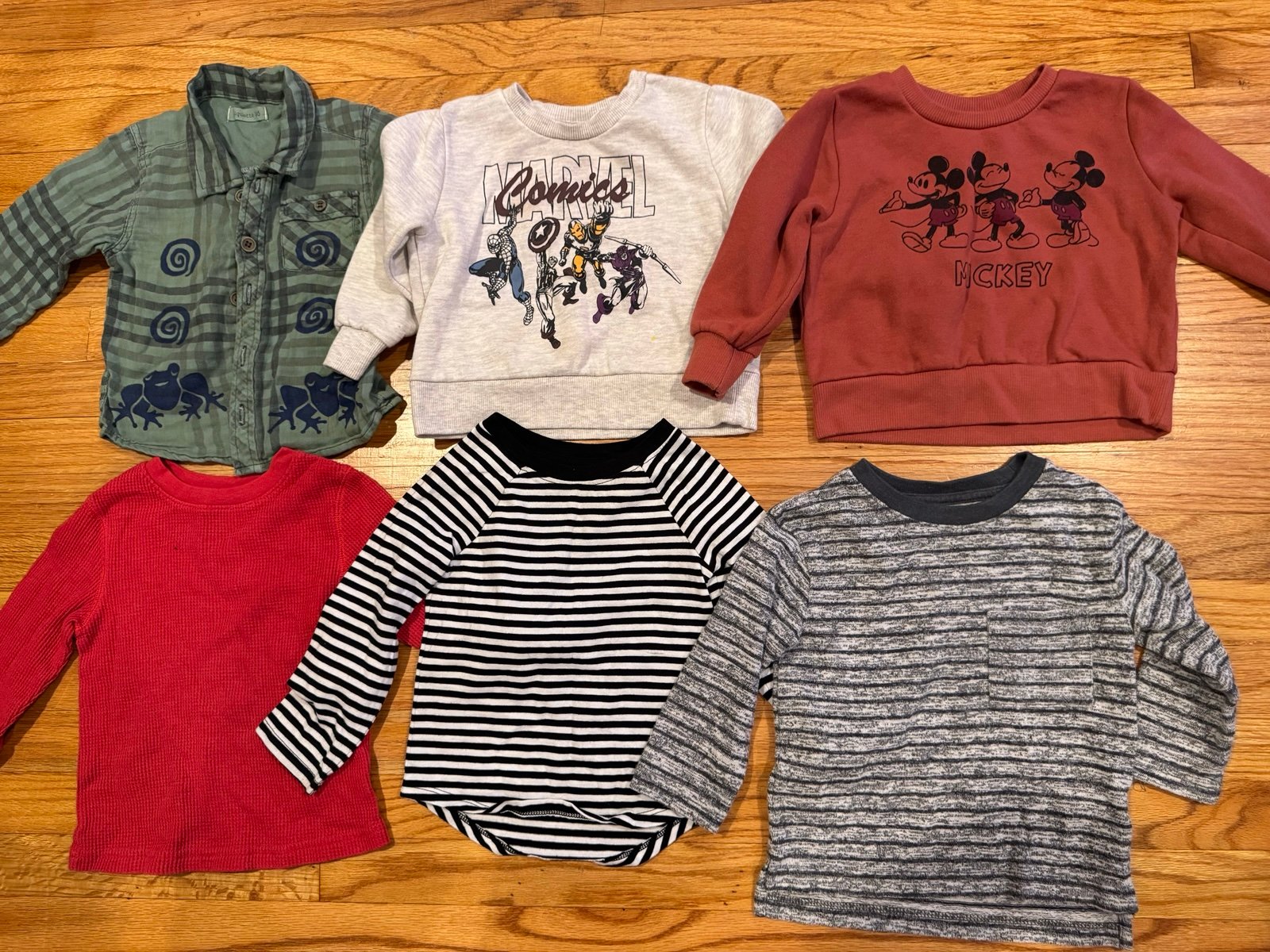 35pc BUNDLE Baby Boy 18-24 Months Clothes Tees Long Sleeve Shirts Tops Pants