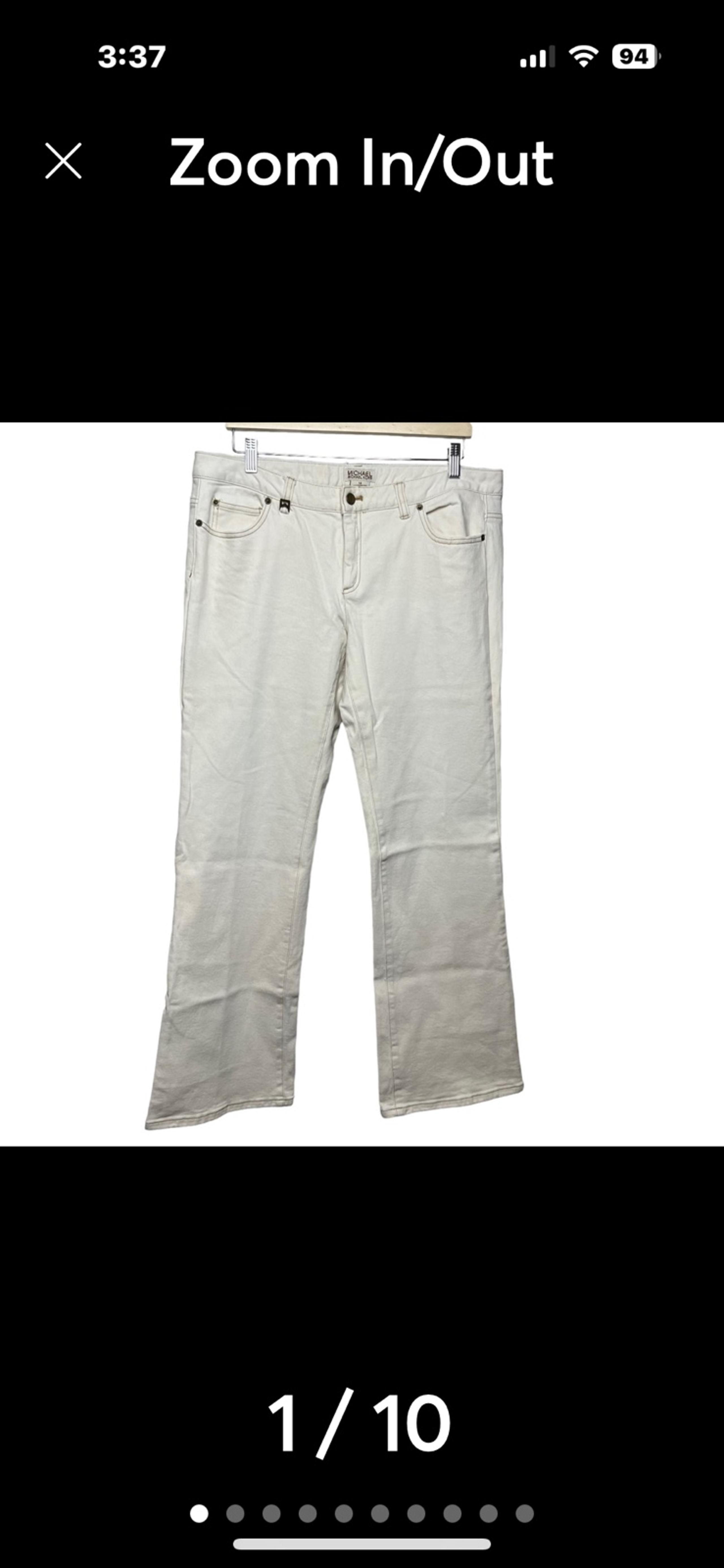 Michael Michael Kors Boot Cut Womens Jeans Size 14 Beige Cream Preppy Spring
