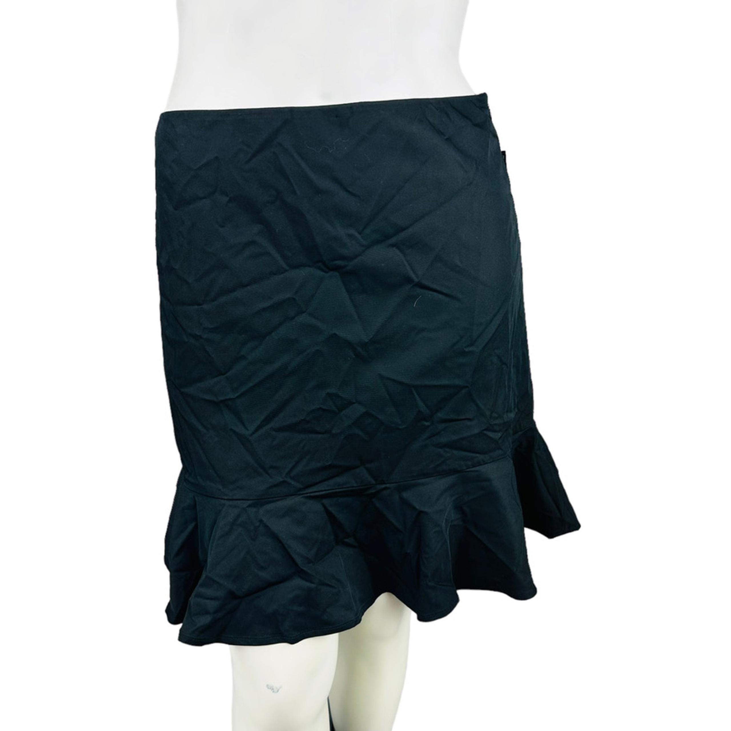 New Jones New York Signature Womans Sz 14 Skirt Black Ruffle Stretch Lined NWT