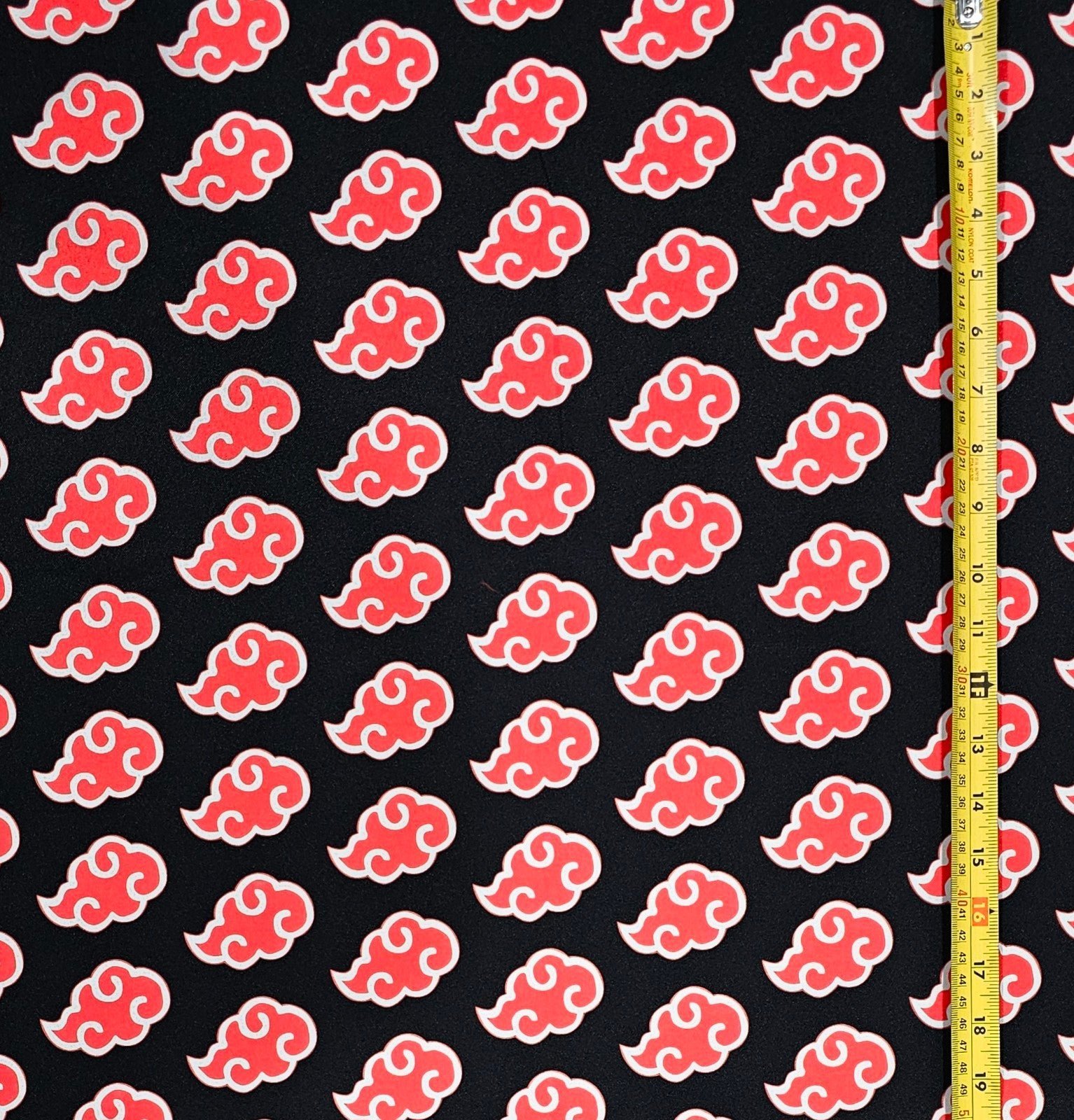 NARUTO AKATSUKI CLOUDS ANIME FABRIC 1 YARD (36 X58 ) BRAND NEW
