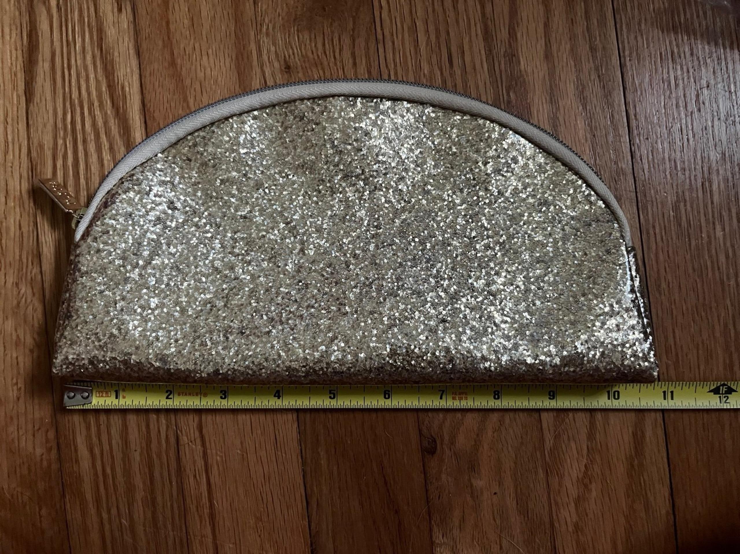 Tarte Cosmetic Bag, Gold Glitter