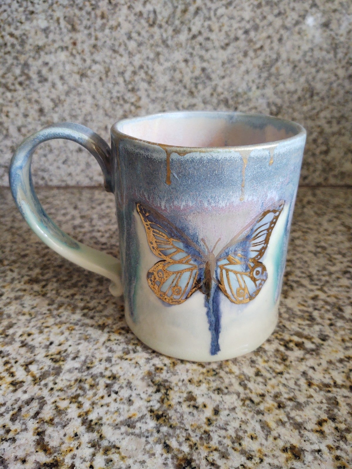 Magic Ruins Butterfly Mug 18k Gold