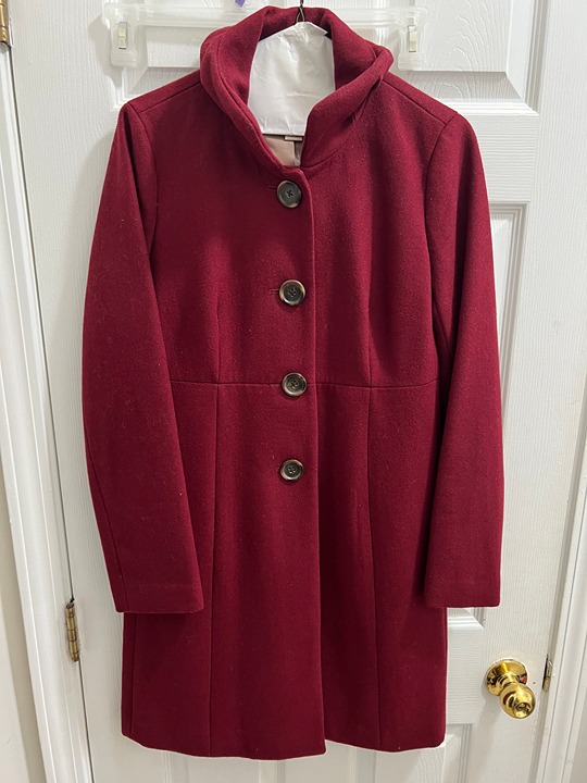 J. Crew Women's Red Over Coat.