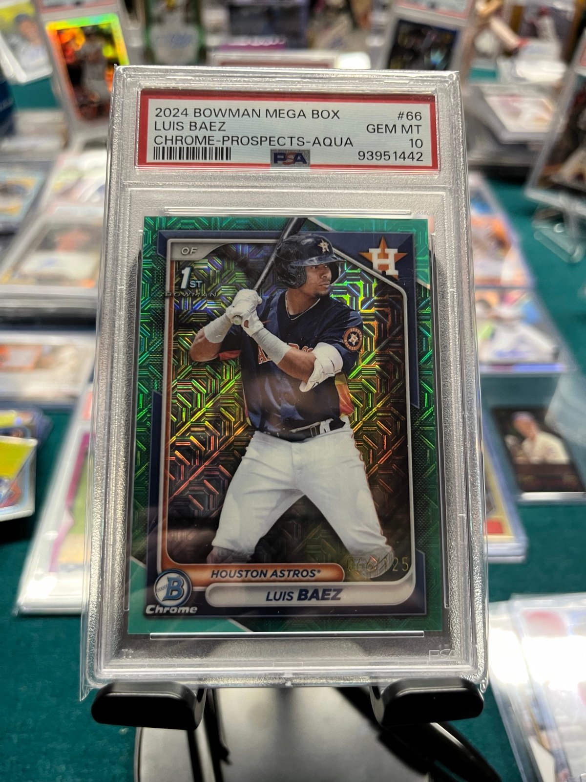 Luis Baez Aqua /125 Mojo PSA 10 - 2024 Bowman Chrome