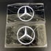 Mercedes Brand New Front Vanity Metal Plate Frame Holder (2 Pack)