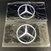 Mercedes Brand New Front Vanity Metal Plate Frame Holder (2 Pack)