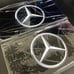 Mercedes Brand New Front Vanity Metal Plate Frame Holder (2 Pack)
