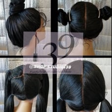 Celebrity human lacefront 360 black wig